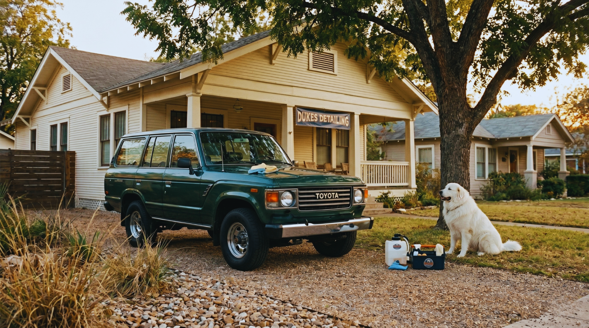 Mobile auto detailing in Cuernavaca & Lake Austin, Austin — car hand-detailed on the driveway